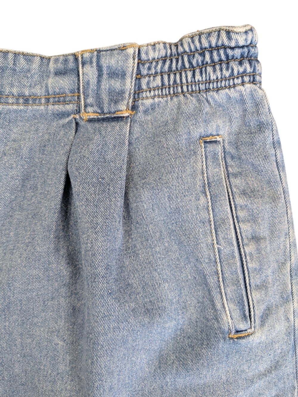 Vintage Silhouettes High Waist, Pleated, Cotton Denim, Baggy Shorts. Size 20. - Picture 8 of 13